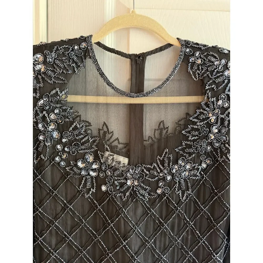 Vintage Women’s 1980s Stenay Beaded Silk Top Small NWT Glam Statement - Picture 3 of 11